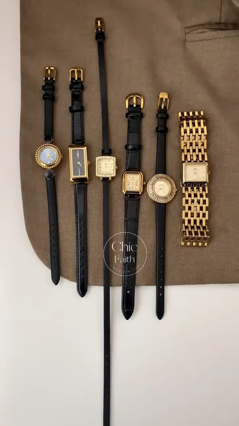 Black vintage ladies watches collection pictures