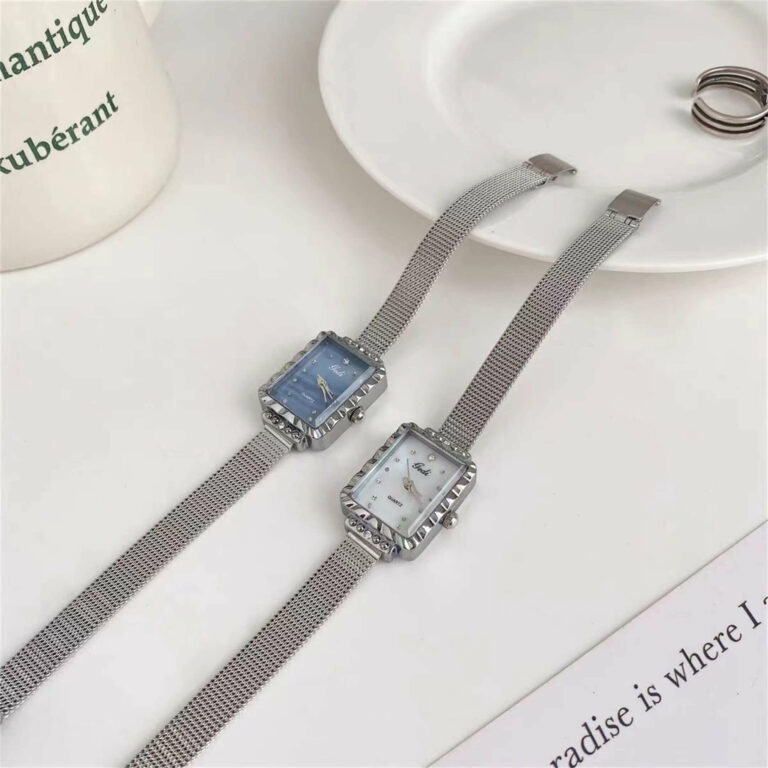 stainless steel square watch