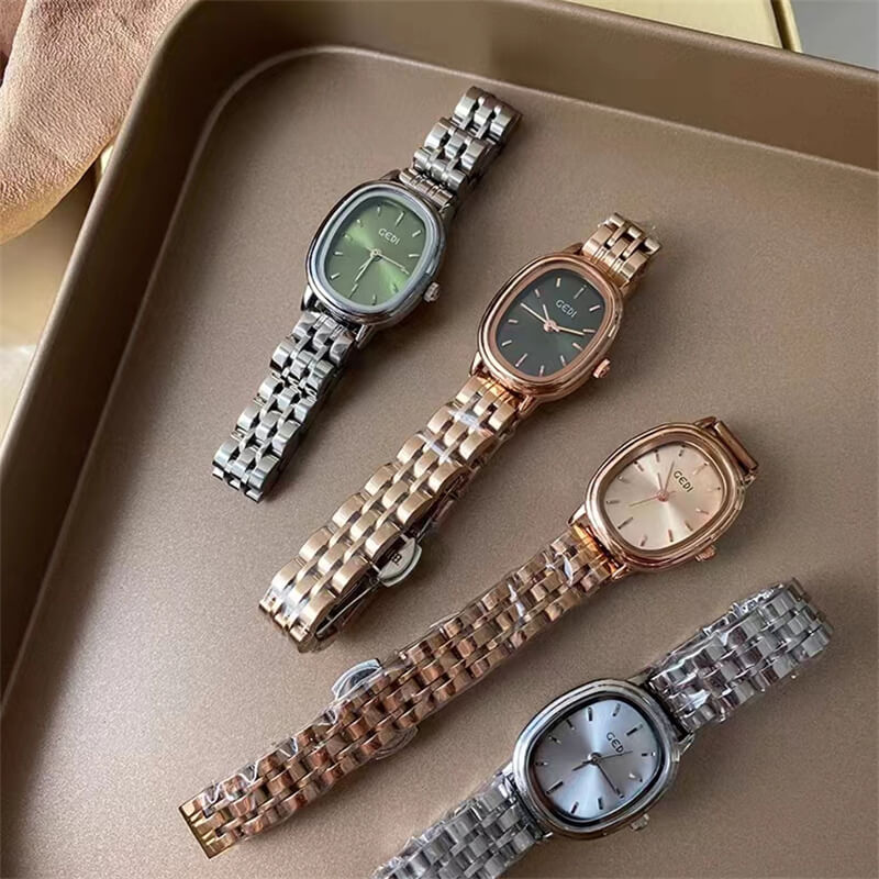 Women’s Rose Gold Oval Bracelet Watch