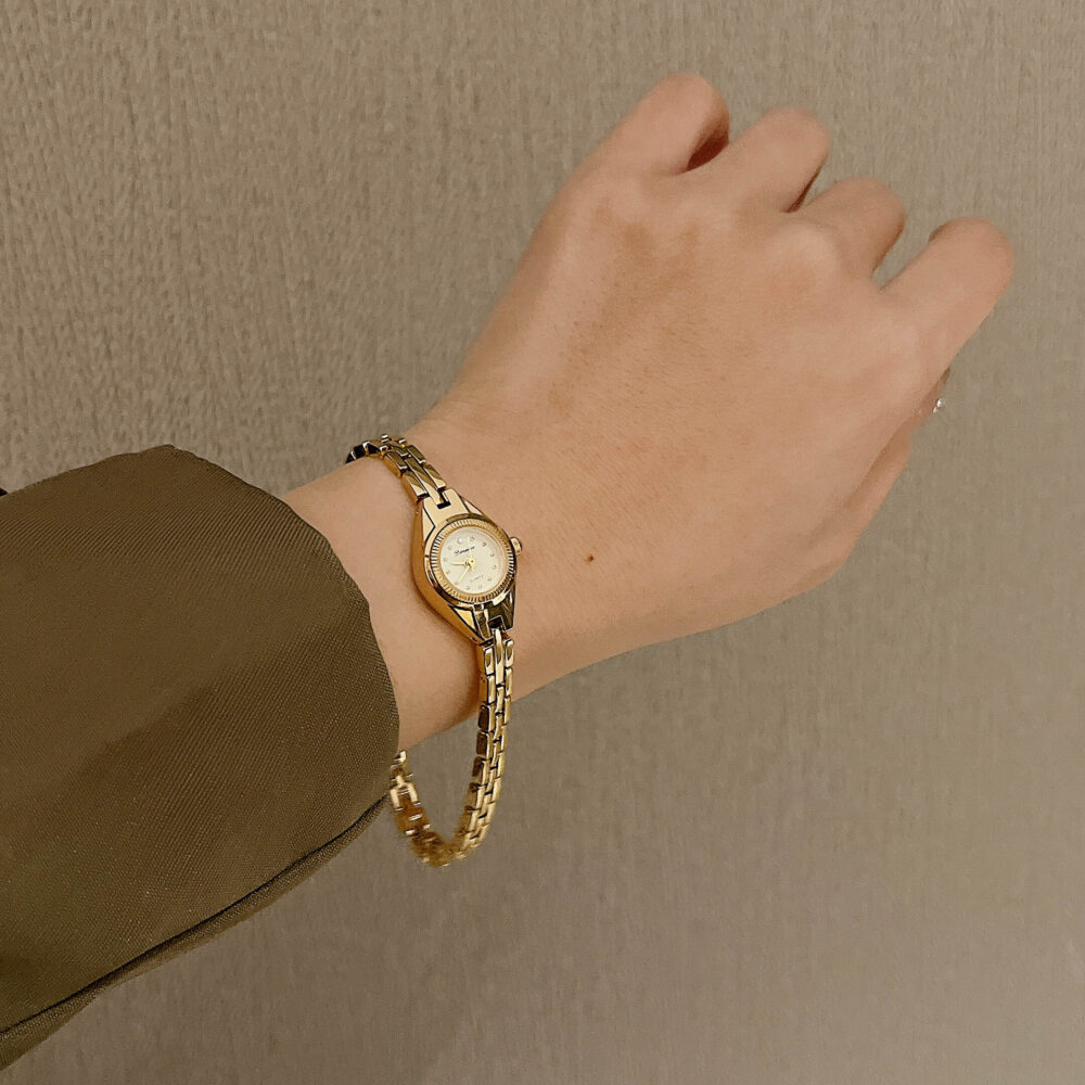 Dainty Gold Small Round Face Women’s Watch