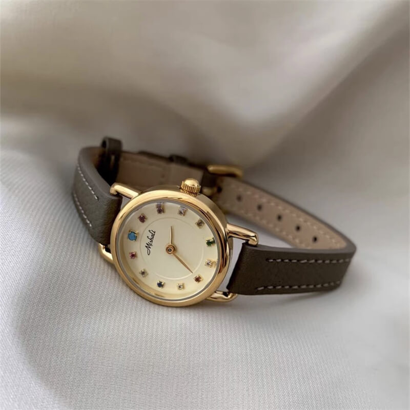 228-6.jpg Minimalist Style Black/Grey Round Genuine Leather Watch