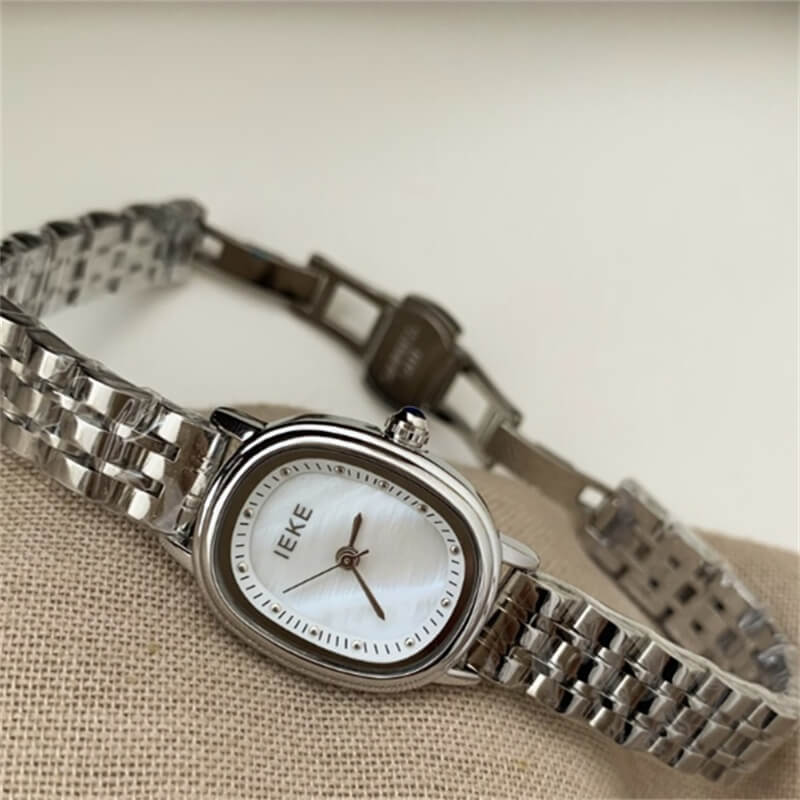 Vintage Gold/Silver Oval Face Bracelet Watch