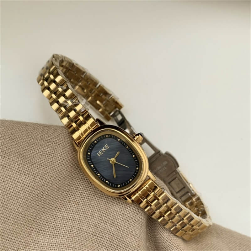 Vintage Gold/Silver Oval Face Bracelet Watch