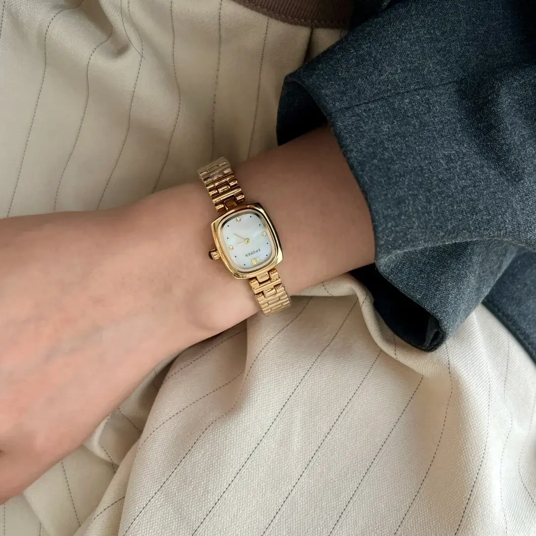 Classic Gold/Purple/Blue Small Square Women’s Watch