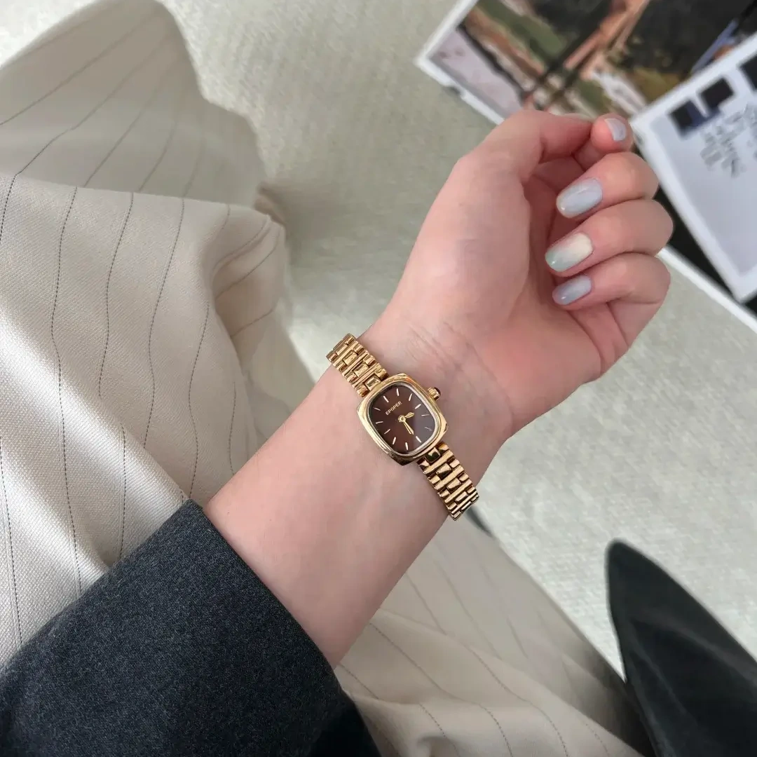 Classic Gold/Purple/Blue Small Square Women’s Watch