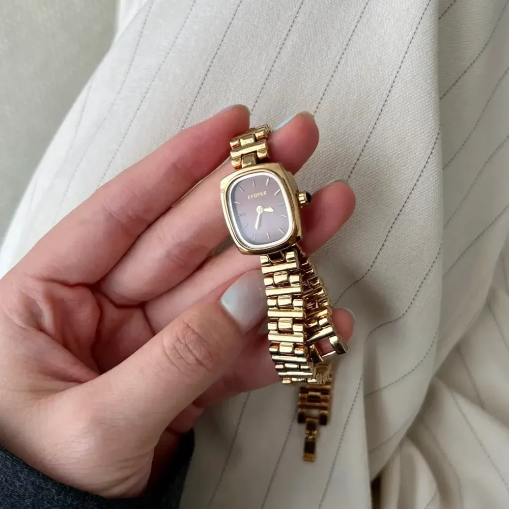 Classic Gold/Purple/Blue Small Square Women’s Watch