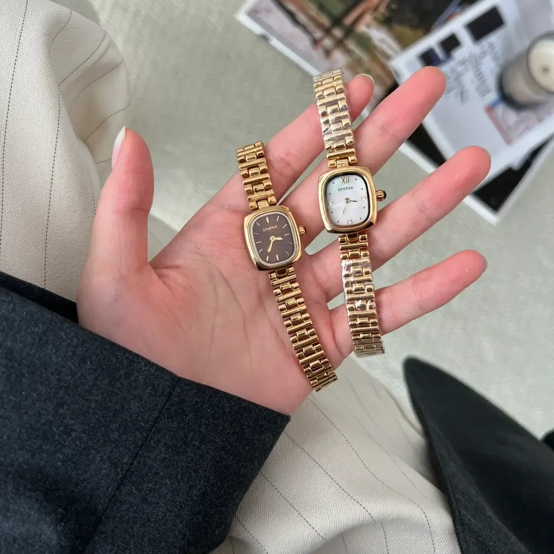 Classic Gold/Purple/Blue Small Square Women’s Watch