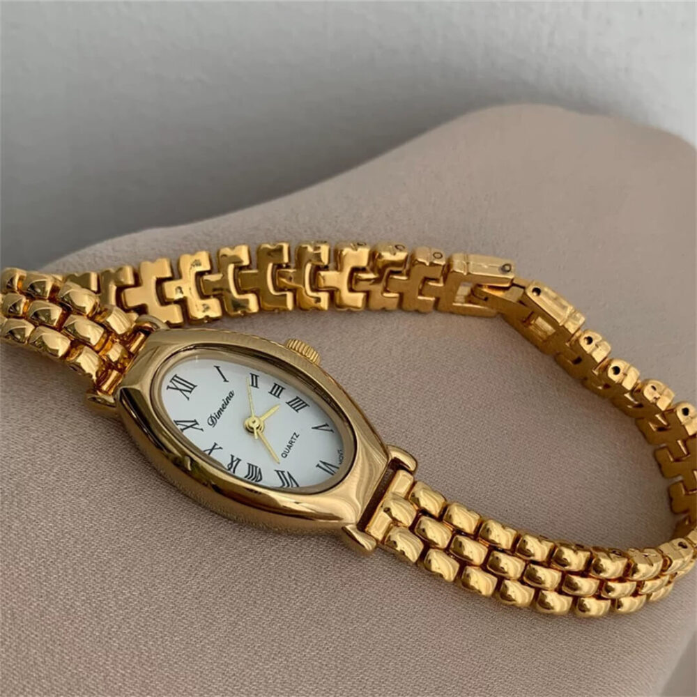 Dainty Gold Bracelet Watch for Women