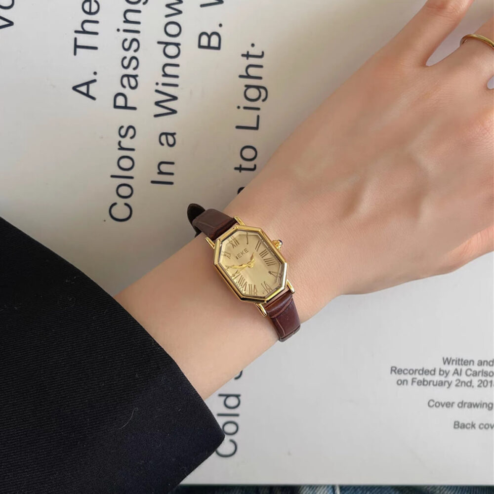 watch322-01.jpg Chic Style Brown/Black Genuine Leather Watch