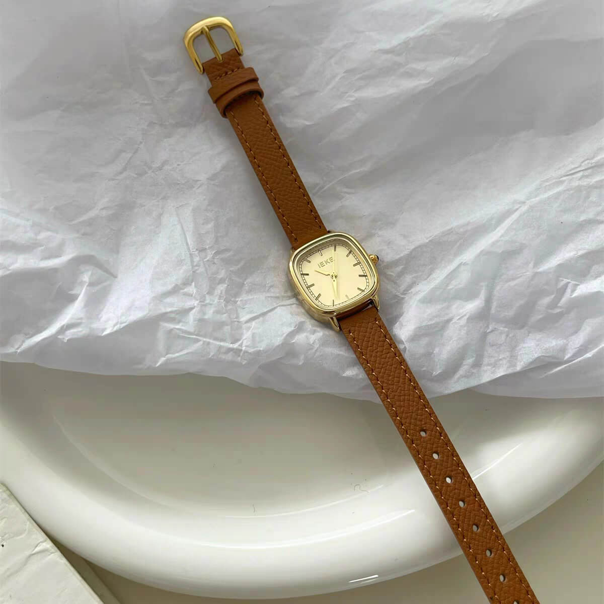 Chic Style Brown/Grey/Black Genuine Leather Watch