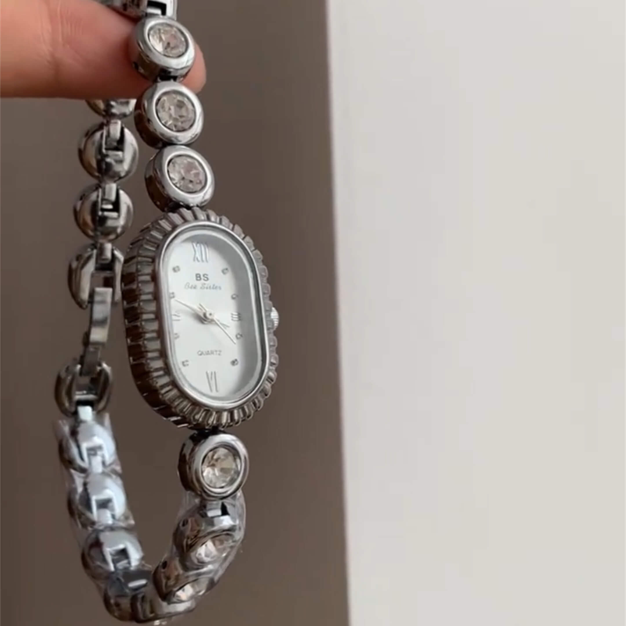 Chic Gold/Silver Round-Square Face Bracelet Watch