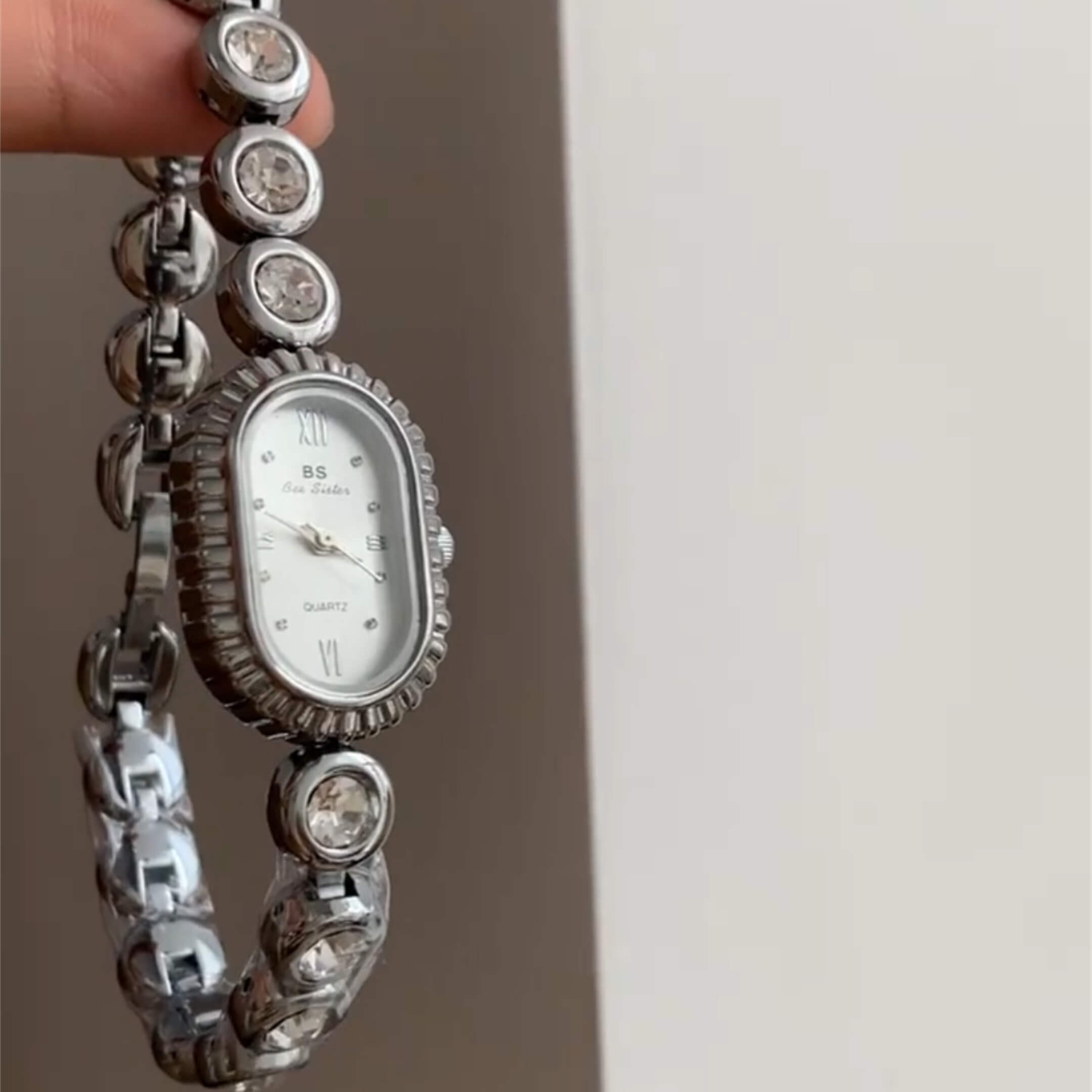 Chic Gold/Silver Round-Square Face Bracelet Watch