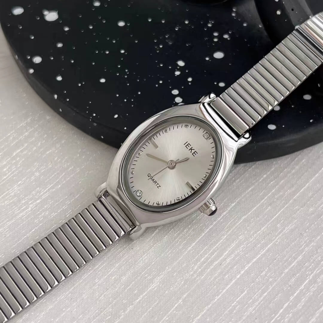 Vintage-Inspired Rose Gold Oval Bracelet Ladies Watch