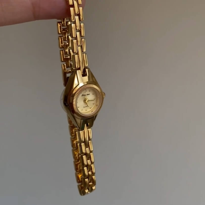 Dainty Gold Small Round Face Women’s Watch