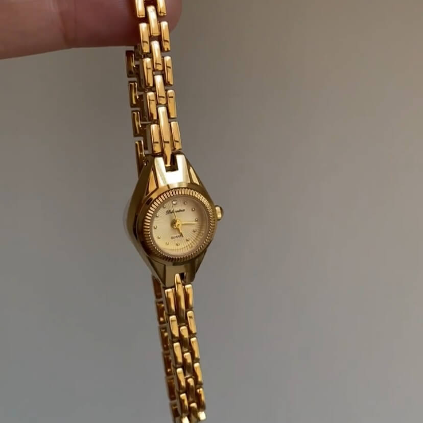 Dainty Gold Small Round Face Women’s Watch