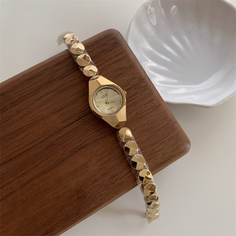 Minimalist Style Gold/Silver Round Stainless Steel Watch