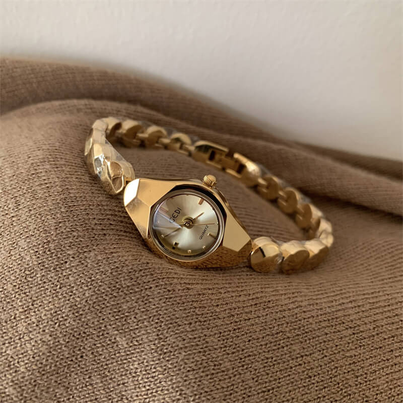 Minimalist Style Gold/Silver Round Stainless Steel Watch