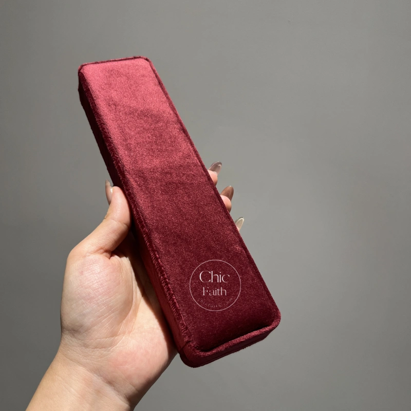 Vintage Red Velvet Watch Gift Box