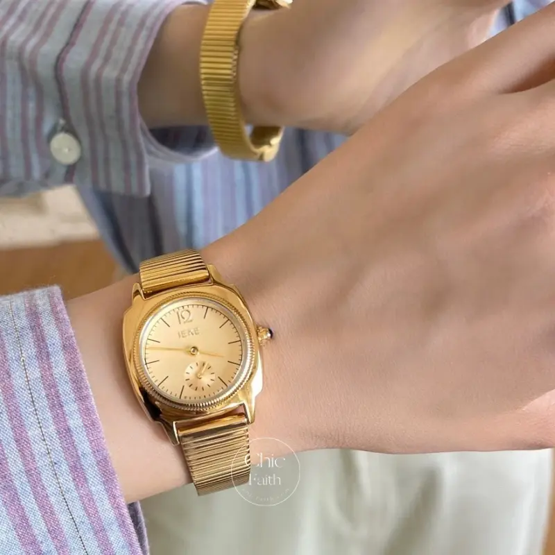 Minimalist Gold/Silver Big Face Women's Watch