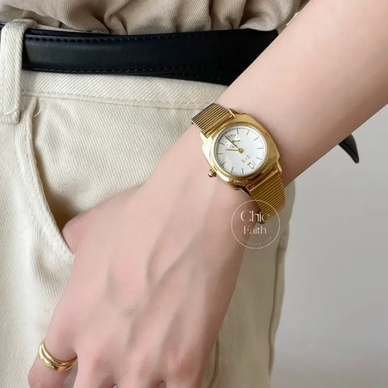 Minimalist Gold/Silver Big Face Women's Watch