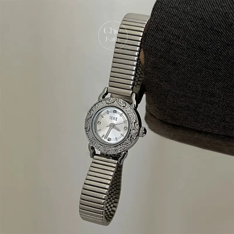 Vintage Style Gold/Silver Round Face Bracelet Ladies Watch