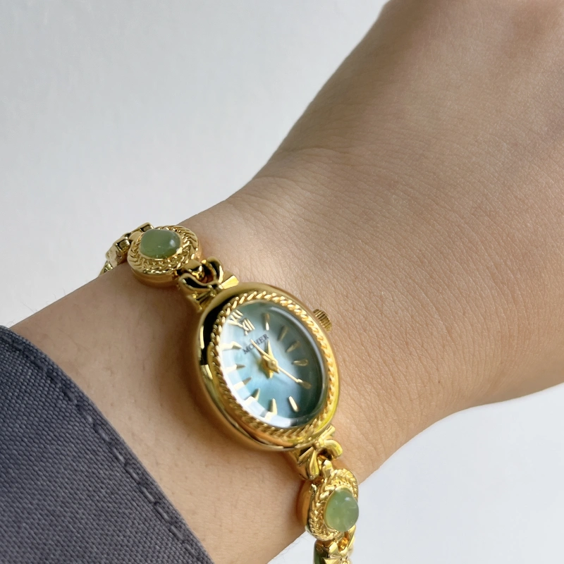 MoHer Watch Mint Green Handmade Jade Gemstone Bracelet Watch
