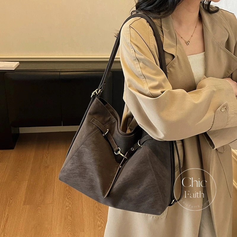 Chic Black/Burgundy/Brown/Gray Leather Women's Leather Tote Bag
