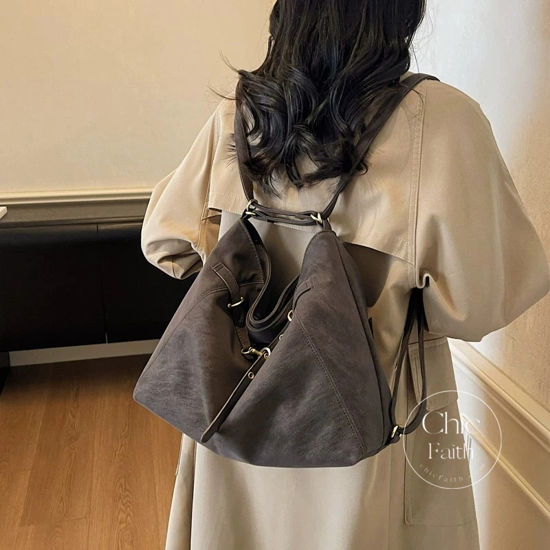Chic Black/Burgundy/Brown/Gray Leather Women's Leather Tote Bag