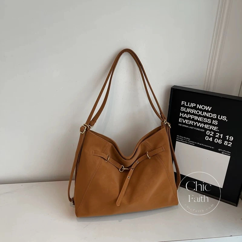 Chic Black/Burgundy/Brown/Gray Leather Women's Leather Tote Bag
