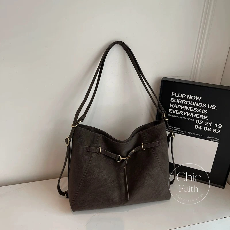Chic Black/Burgundy/Brown/Gray Leather Women's Leather Tote Bag