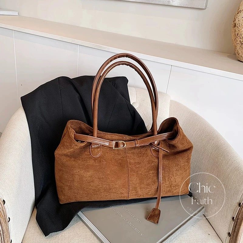 Chic Black/Brown Women's Leather Tote Bag