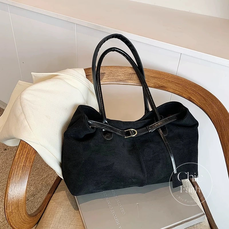 Chic Black/Brown Women's Leather Tote Bag