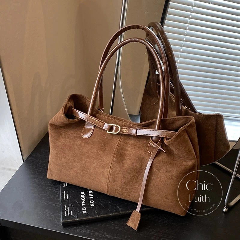 Chic Black/Brown Women's Leather Tote Bag