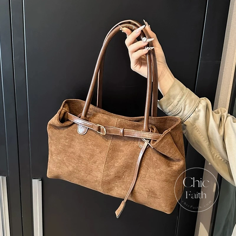 Chic Black/Brown Women's Leather Tote Bag