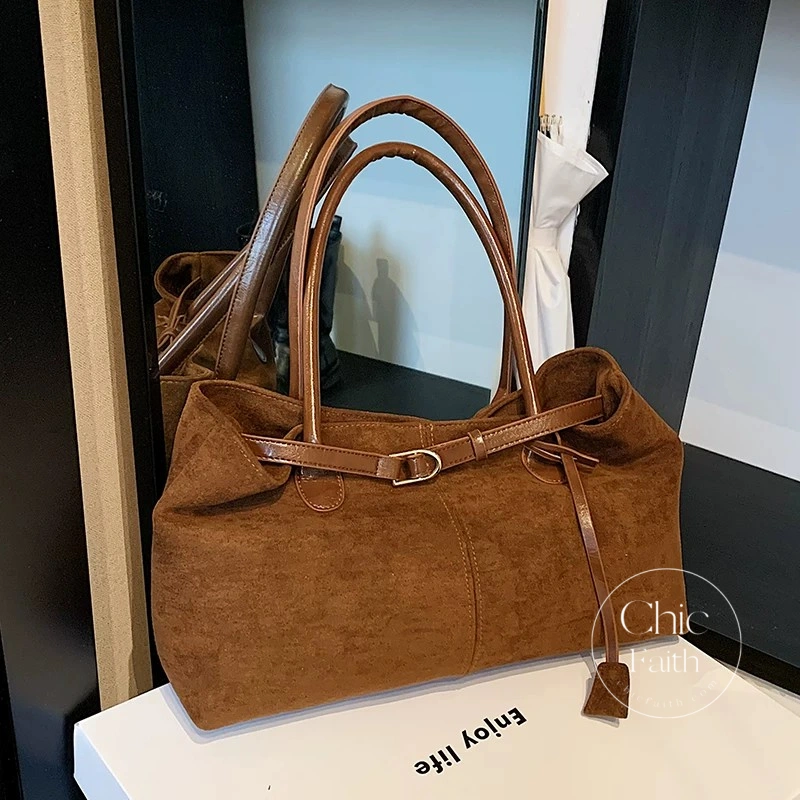 Chic Black/Brown Women's Leather Tote Bag