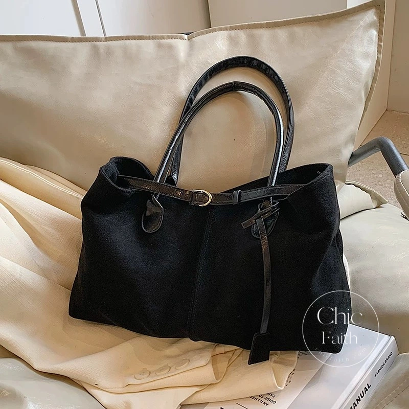 Chic Black/Brown Women's Leather Tote Bag
