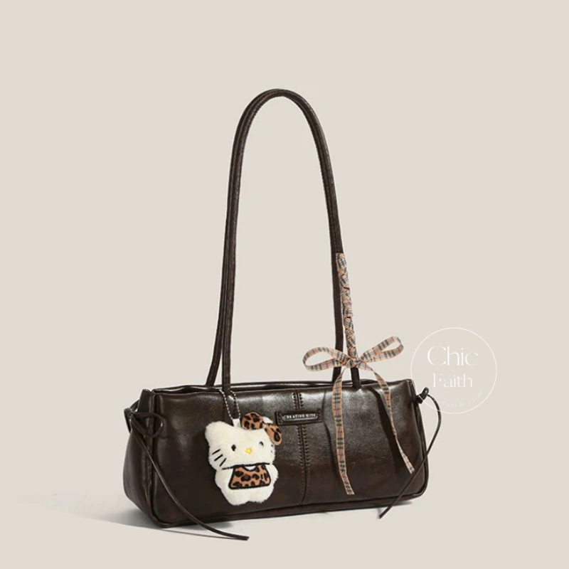 Chic Brown Women's Leather Shoulder Bag