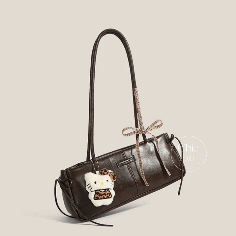 Chic Brown Women's Leather Shoulder Bag