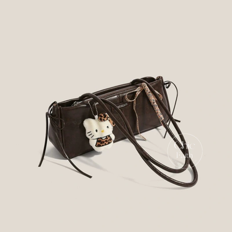 Chic Brown Women's Leather Shoulder Bag