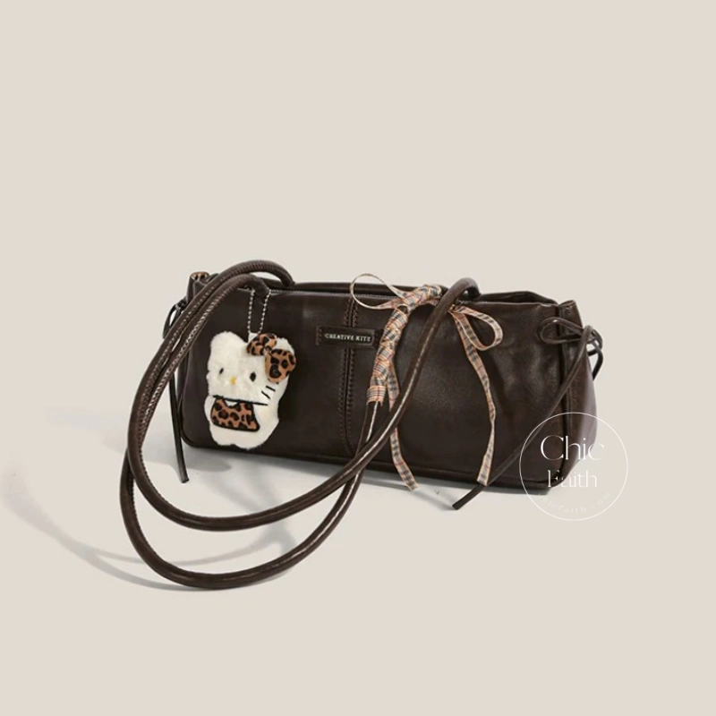 Chic Brown Women's Leather Shoulder Bag