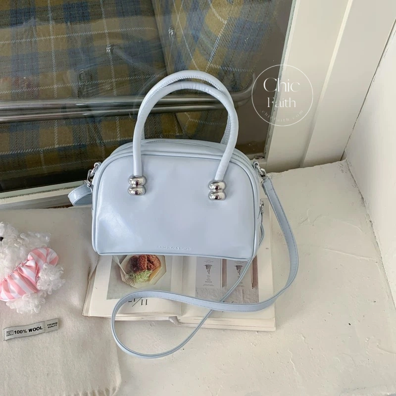 Chic Yellow/Blue/White/Black Leather Mini Women's Shoulder Bag