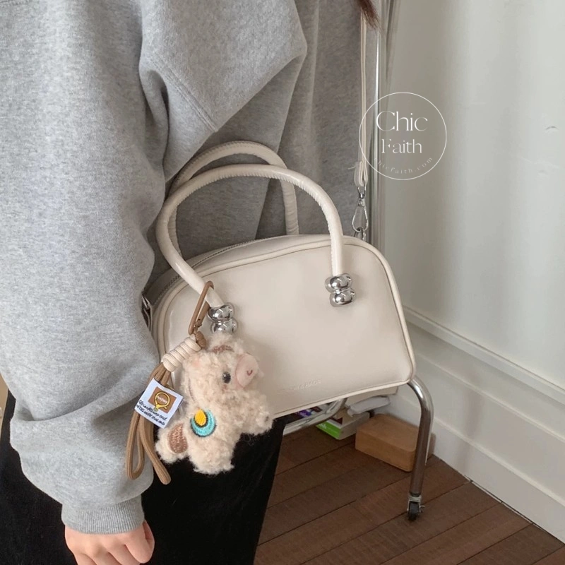 Chic Yellow/Blue/White/Black Leather Mini Women's Shoulder Bag