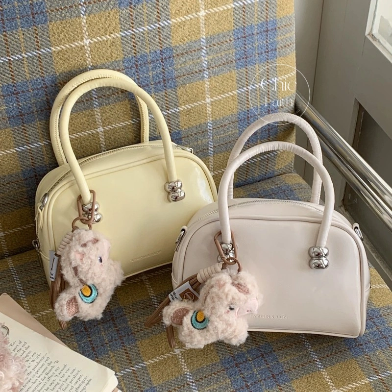 Chic Yellow/Blue/White/Black Leather Mini Women's Shoulder Bag