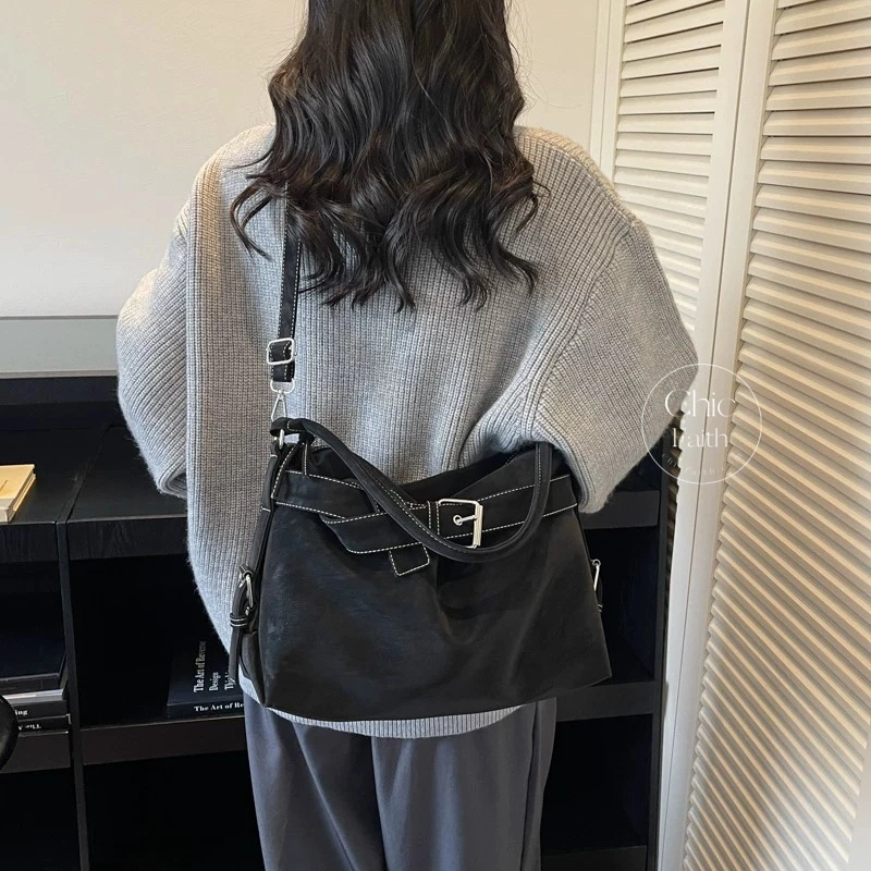 Vintage-Inspired Camel/Green/Brown/Black Leather Women's Shoulder Hobo Bag
