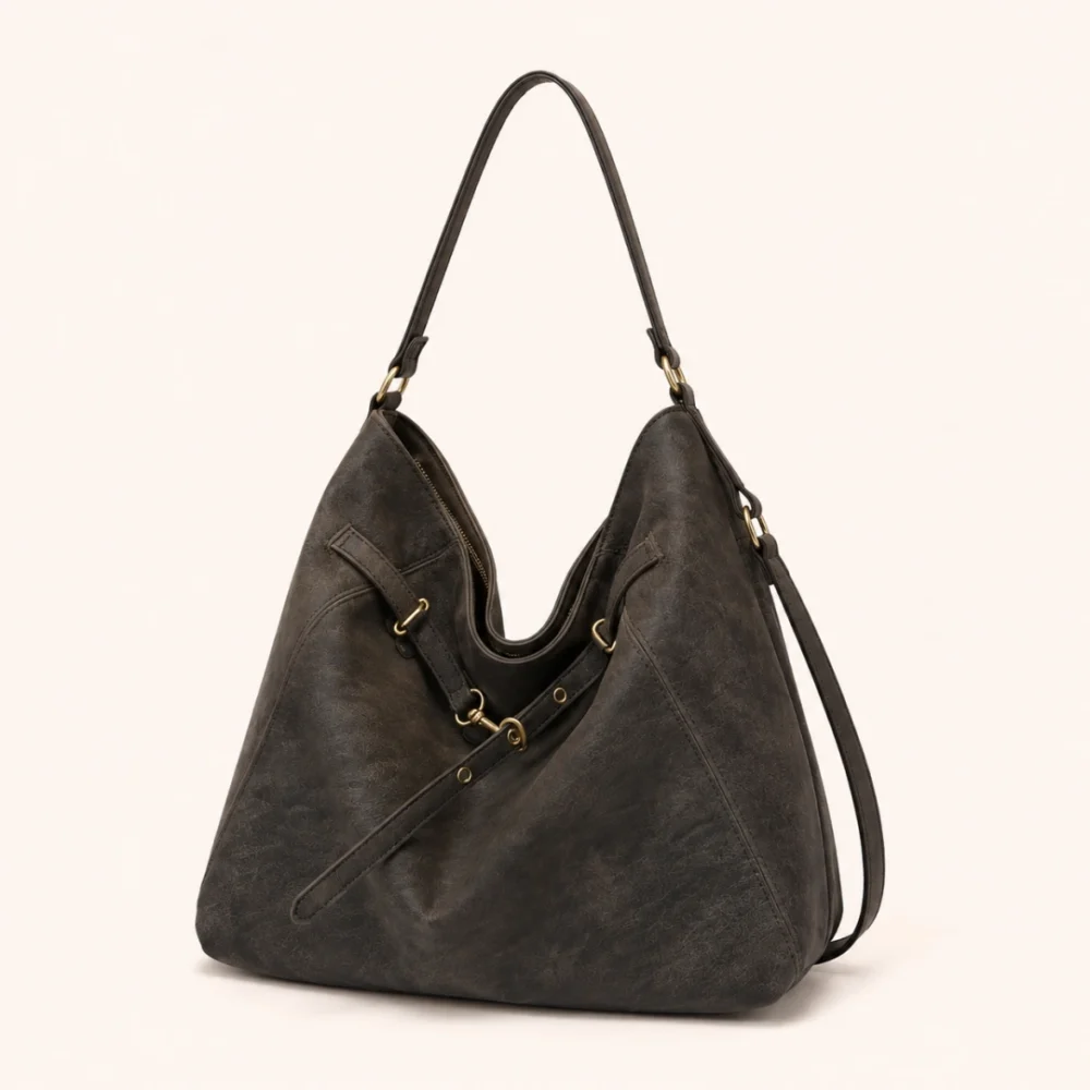 Chic Black/Burgundy/Brown/Gray Leather Women's Leather Tote Bag