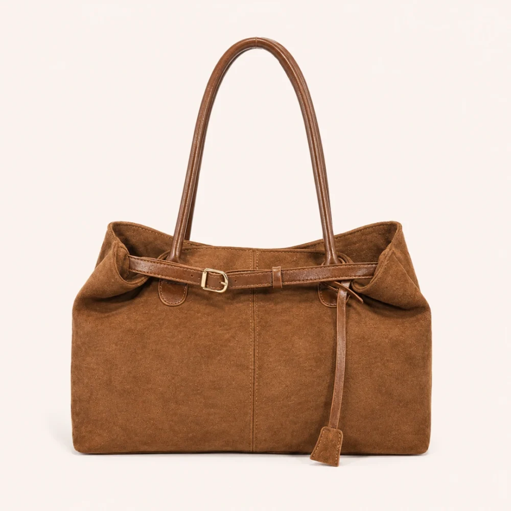 Chic Black/Brown Women's Leather Tote Bag