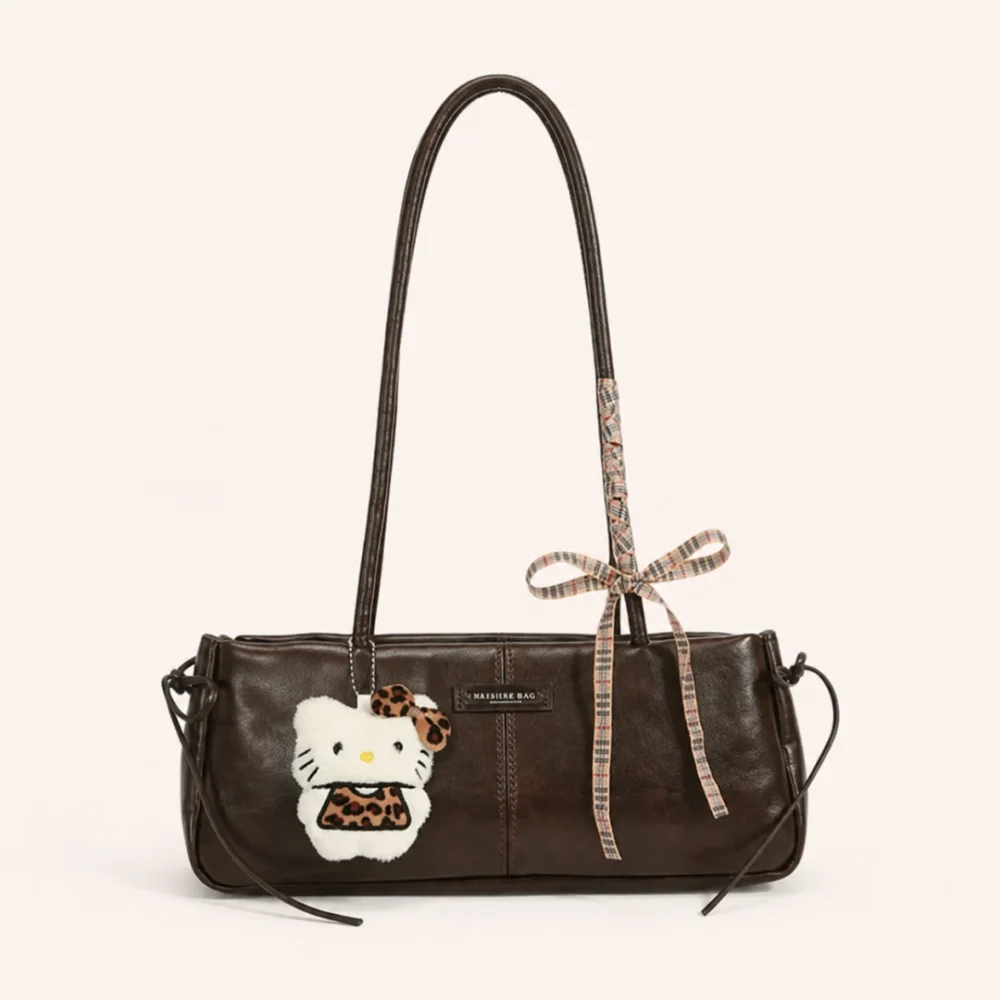 Chic Brown Women's Leather Shoulder Bag
