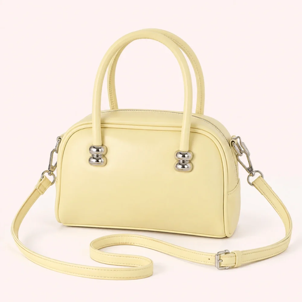 Chic Yellow/Blue/White/Black Leather Mini Women's Shoulder Bag